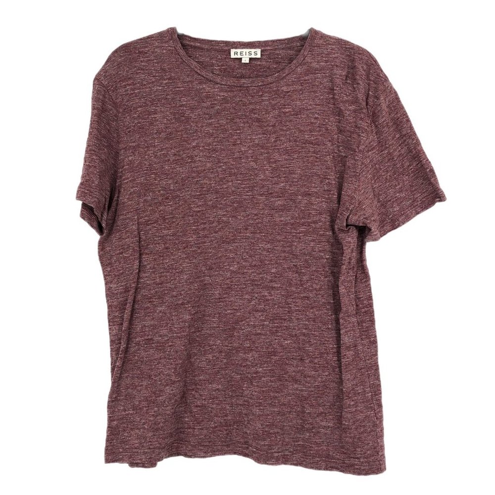 Reiss Red Basic Round Neck T-Shirt | Size L